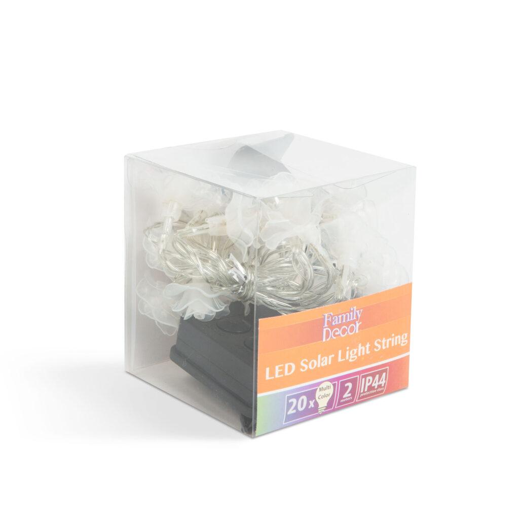 instalatie de pom cu incarcare solara ip44 led floare 23m 20 led multicolore 1