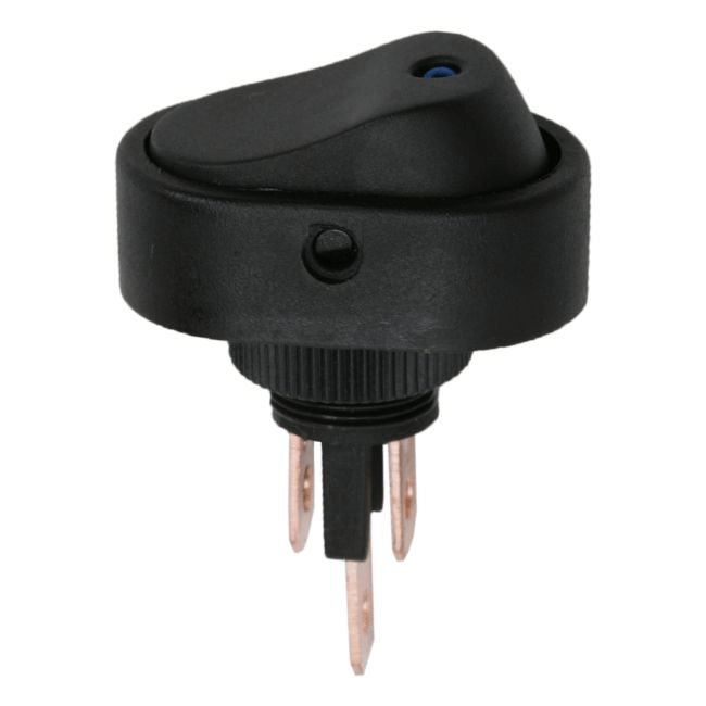 interupator basculant 1 circuit 12v 20a off on led albastru 2 pini