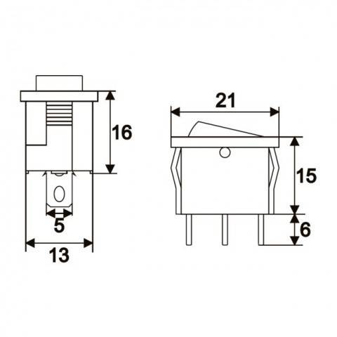 interupator basculant 1 circuit 3 pini 65a 250v off on albastru 09019ke 1