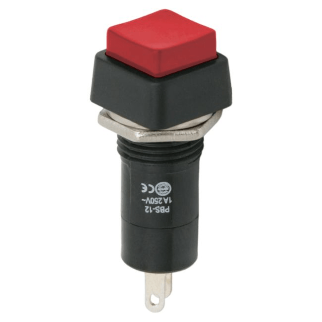 intrerupator 1 circuit 1a 250v off on rosu cu retinere