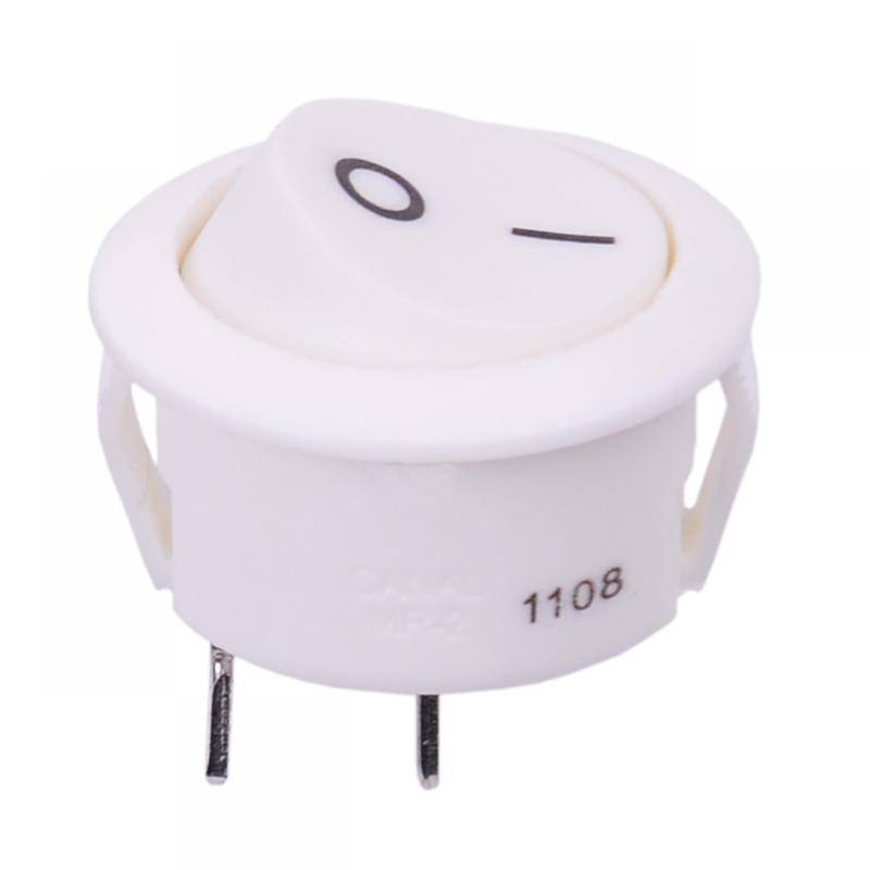 intrerupator 2 pini on off 6a 250v alb 18x10mm cu retinere 1