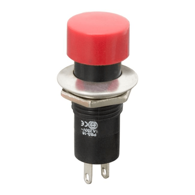 intrerupator cu apasare 1 circuit 1a 250v off on rosu