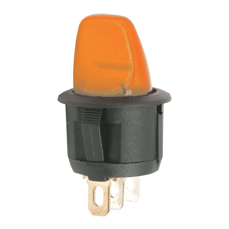 intrerupator cu brat 1 circuit off on 6a 250v cu lumina partocalie cu retinere