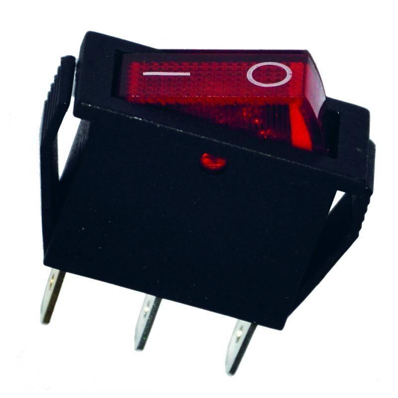 Intrerupator IRS-101 3 pini ON-OFF cu retinere 16A 250VAC bec rosu 1 intrerupator irs 101 3 pini on off cu retinere 16a 250vac bec rosu 1