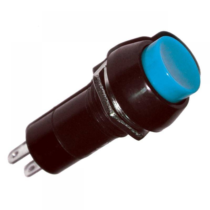 intrerupator off on albastru prin apasare cu retinere rotund 1a 230vac pbs 11c 1