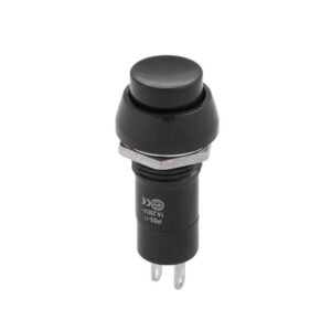 intrerupator off on negru prin apasare cu retinere rotund 1a 230vac pbs 11a