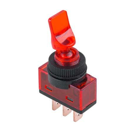 intrerupator on off 12v asw 14d rosu cu retinere