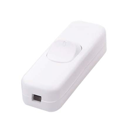 intrerupator pe fir on off 3a 250v alb cu retinere