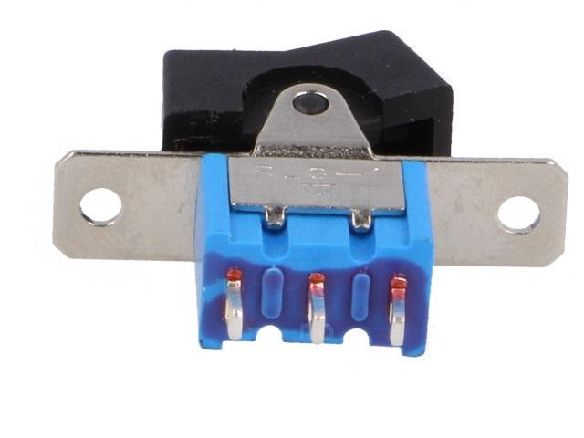intrerupator rocker sp3t 3 pozitii on off on cu retinere 3a 250vac 20mohm ninigi rsl 103a1 2