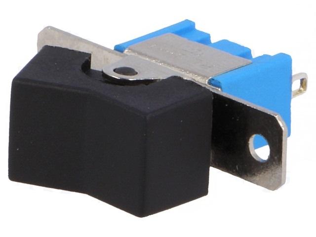 intrerupator rocker sp3t 3 pozitii on off on cu retinere 3a 250vac 20mohm ninigi rsl 103a1