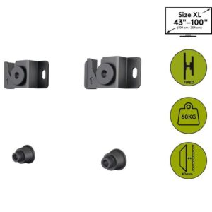 kit de montare suport de perete pentru tv ecran 37 70 interfata de montare pana la 800 x 600 mm goobay