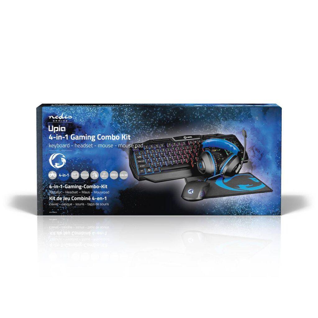 kit gaming cu fir 4 in 1 tastatura casti mouse mousepad nedis 11