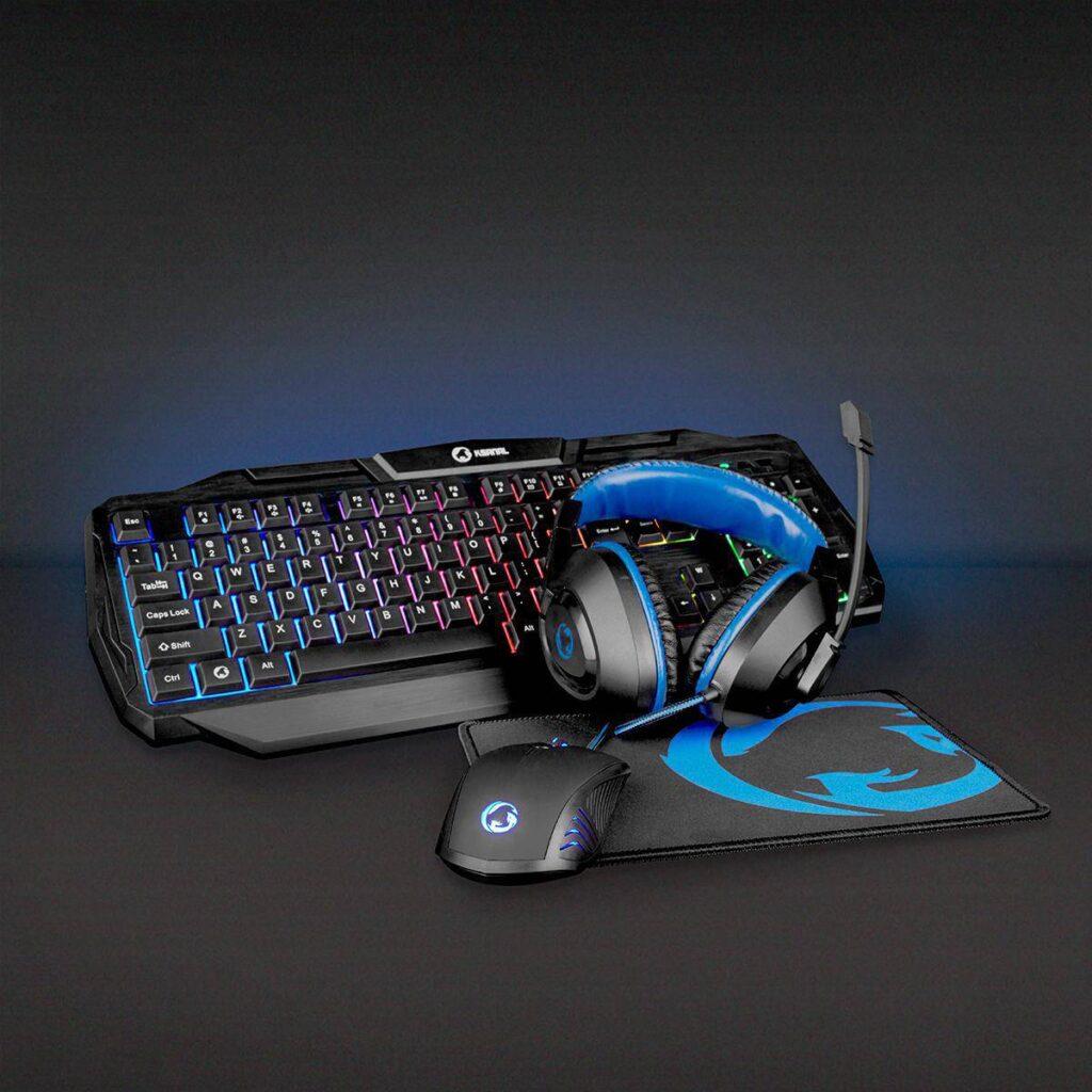 kit gaming cu fir 4 in 1 tastatura casti mouse mousepad nedis 7