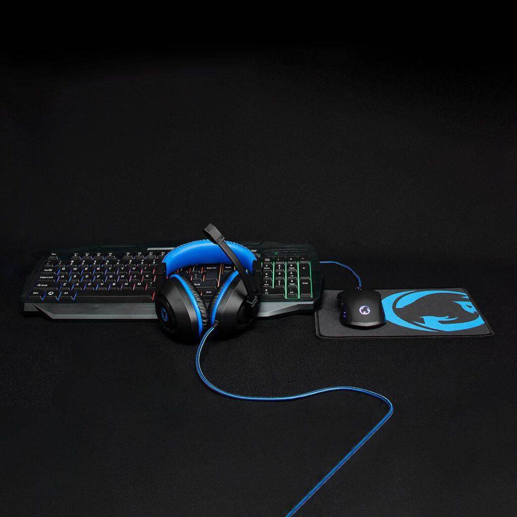 kit gaming cu fir 4 in 1 tastatura casti mouse mousepad nedis 9