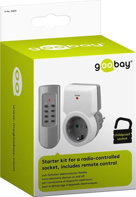 kit priza cu telecomanda 30m 5a 1100w goobay 5