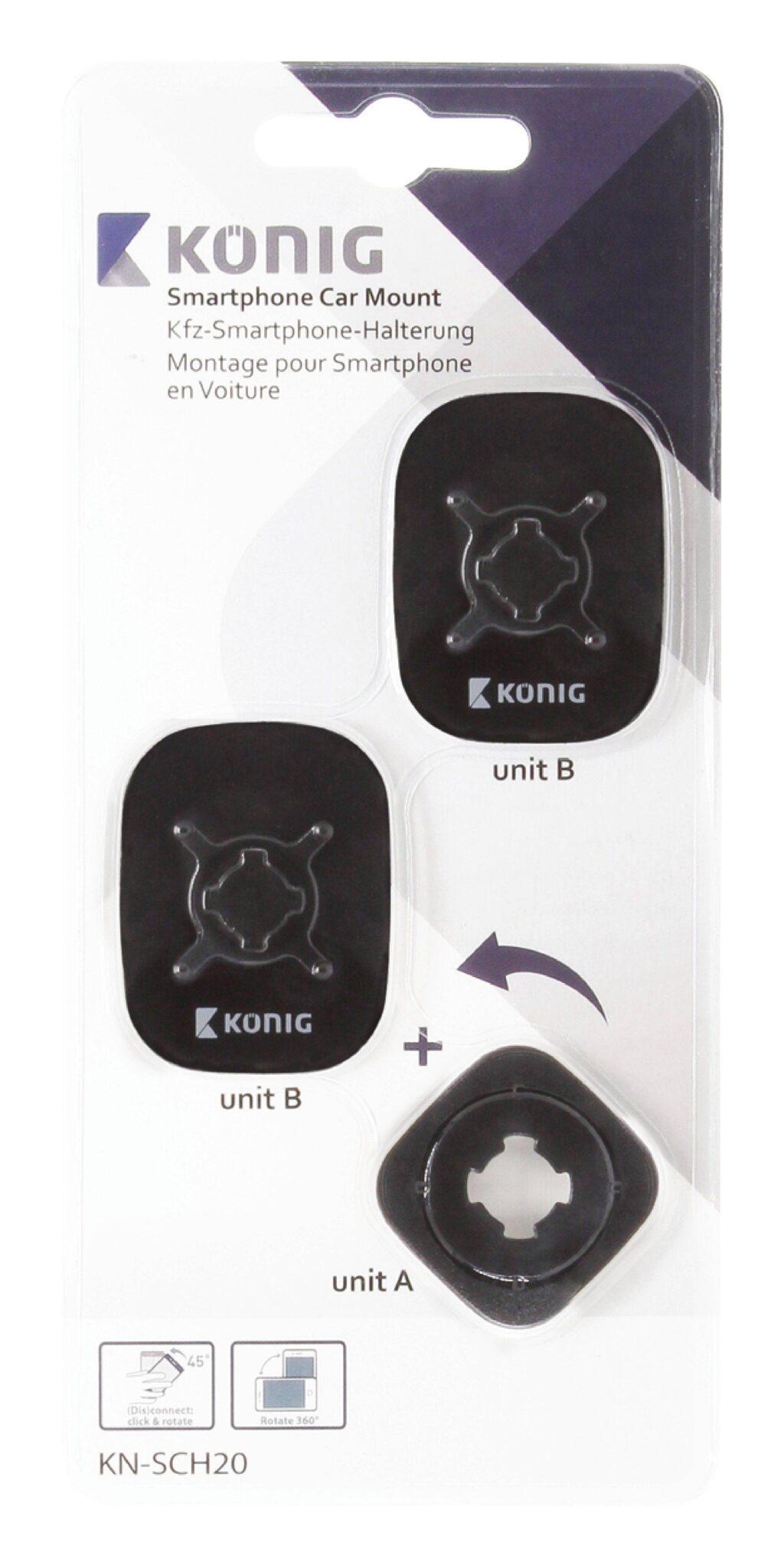 kit suport negru montare telefon universal konig 2 scaled