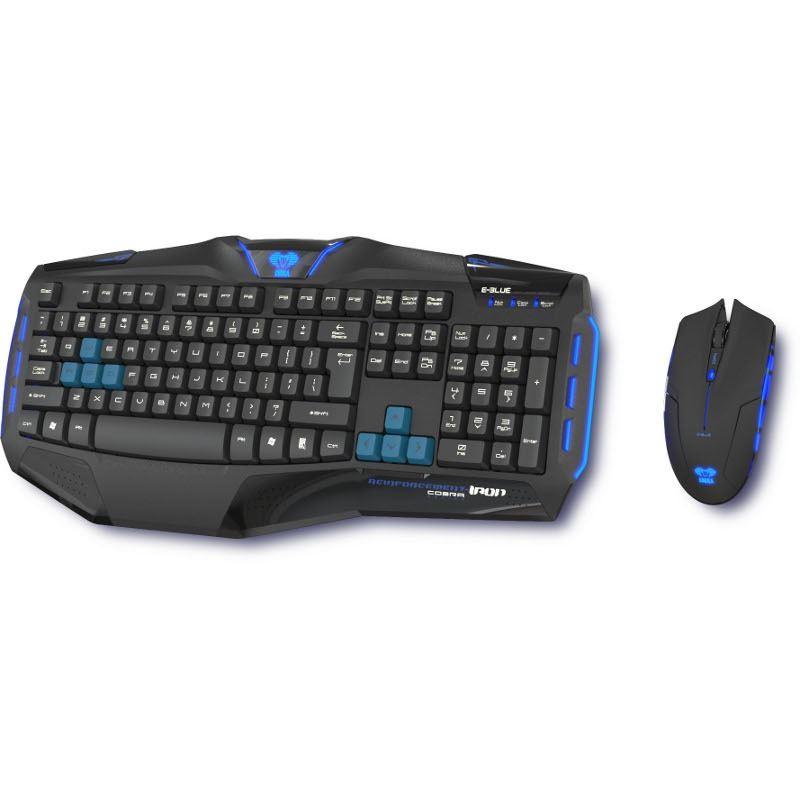 kit tastatura si mouse e blue cobra reinforcement iron 2