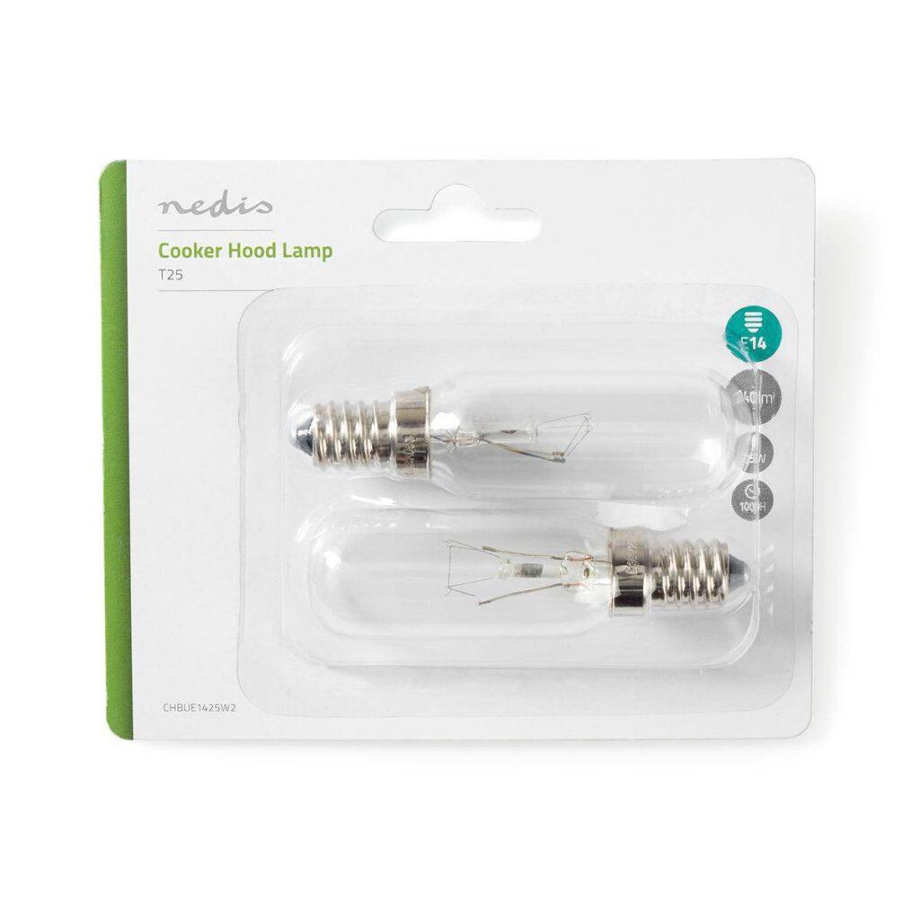 lampa bec incandescent pentru cuptor de gatit e14 25w 2buc set nedis