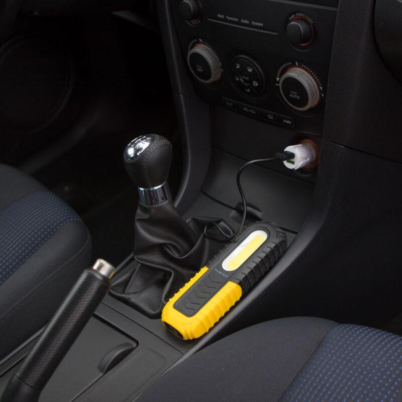 lampa de lucru cob led 2in1 cu acumulator 5w 3w 350 120lm 35 ore phenom 6