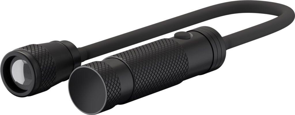 lampa led de lucru 3w 6500k lumina zoom 140lm 70m aluminiu magnet ipx4 3x aaa 515x30mm goobay 4