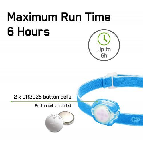 lanterna frontala led gp ch31 albastru 40lm 2x cr2025 1