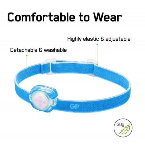 lanterna frontala led gp ch31 albastru 40lm 2x cr2025