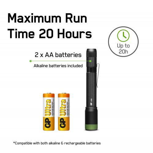 lanterna led gp c33 negru 150lm 2x aa 1