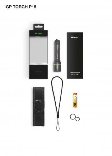 lanterna semi profesionala edc p15 gp 150lm 200cd led cree xp g2 111x254mm 1x aa alcalina sau nimh 3