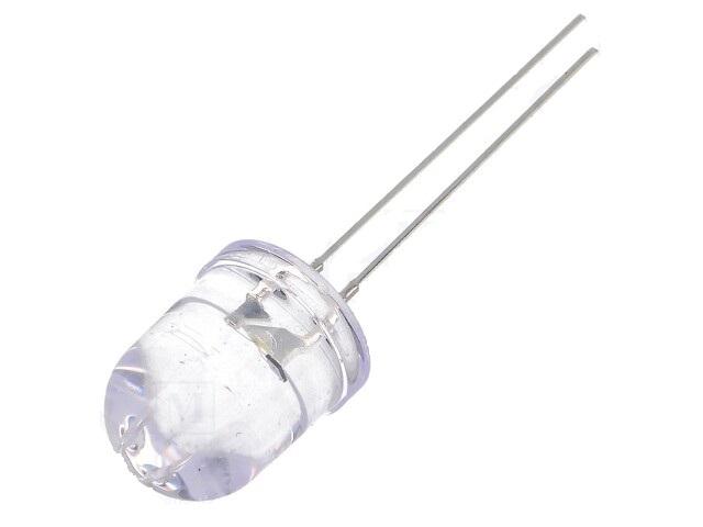 led 10mm alb rece 10 15v 3000 4200mcd 30 parte frontala convex optosupply osw5dka131a 12v 3