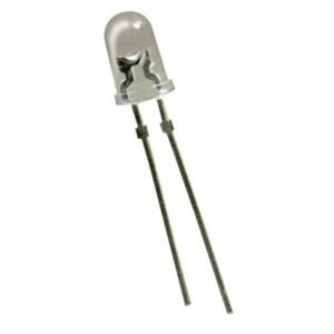 led 12v 5mm transparent lumina alba rece