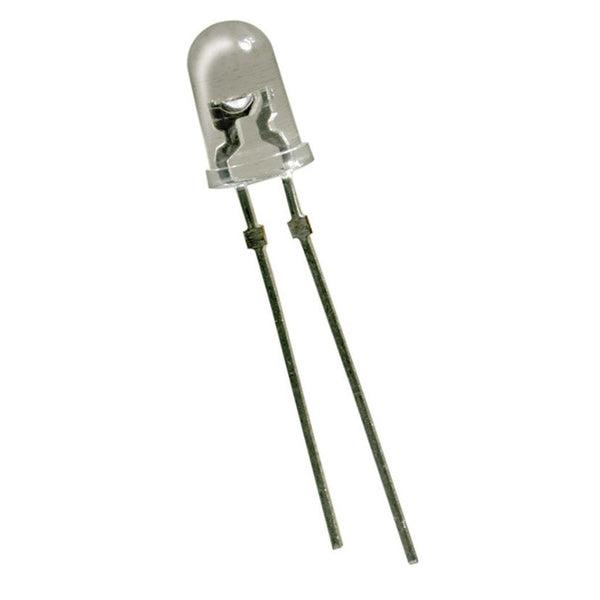 led 12v 5mm transparent lumina alba rece