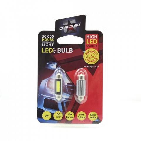 led sofit plafoniera numar 39mm 12v 3w 150lm set 2buc cld019 carguard 2