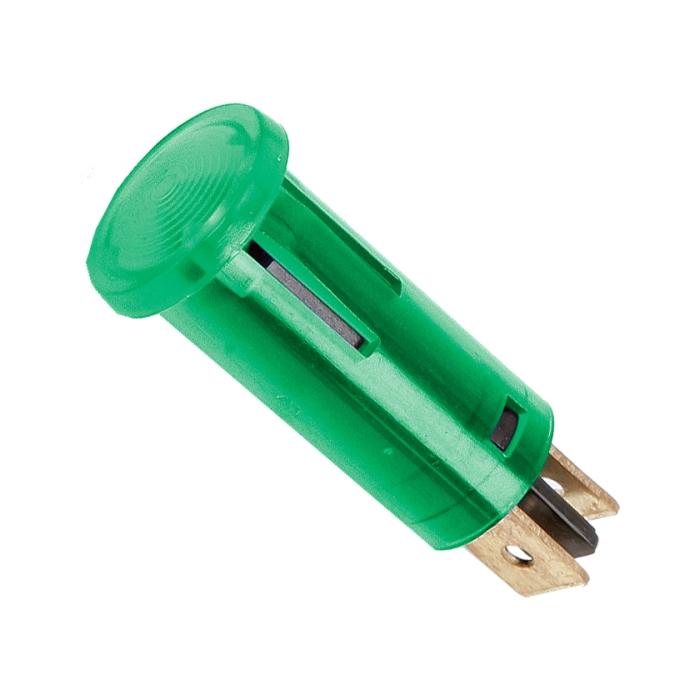 lumina semnal 230v lumina verde led 39x12 mm terminal 63mm 07920zo