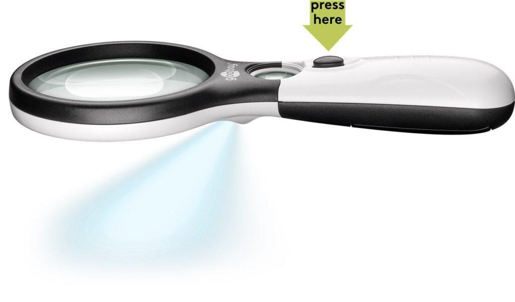 lupa cu led pentru citire alba pentru afisarea detaliilor fine fonturi imagini obiecte extrem de mici goobay 2