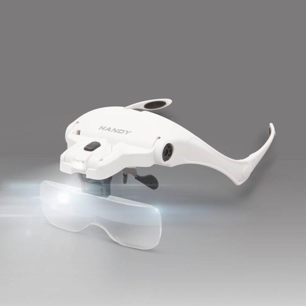 lupa de cap cu iluminare led lentila dubla handy 1