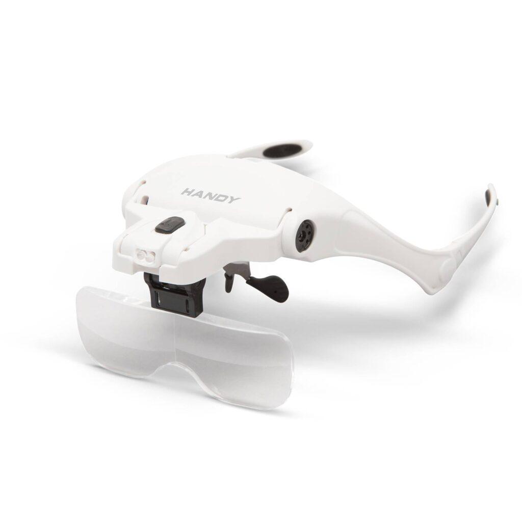 lupa de cap cu iluminare led lentila dubla handy 2