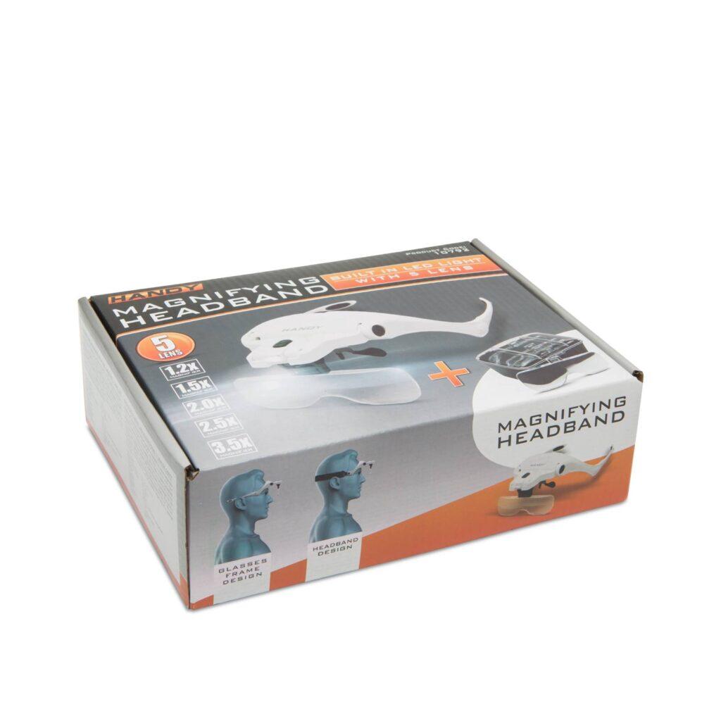 lupa de cap cu iluminare led lentila dubla handy 7