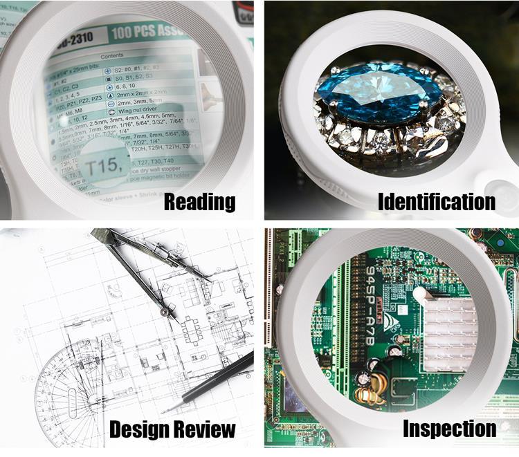 lupa portabila led cu lumina uv proskit 4