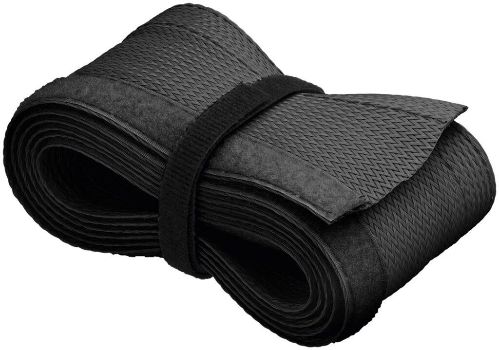 manson de cabluri 18m textil flexibil 20 40mm negru goobay 2