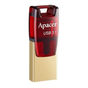 memorie flash apacer ah180 usb 32 usb type c 32gb otg rosu ap32gah180r 1 1