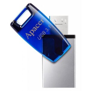 memorie flash usb 31 64gb otg albastru apacer ah179be ap64gah179u 1