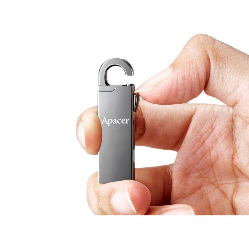 memorie flash usb 32 32gb nichel negru apacer ah15a ap32gah15aa 1 2