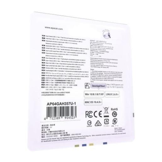 memorie flash usb 32 64gb ah357 apacer 4