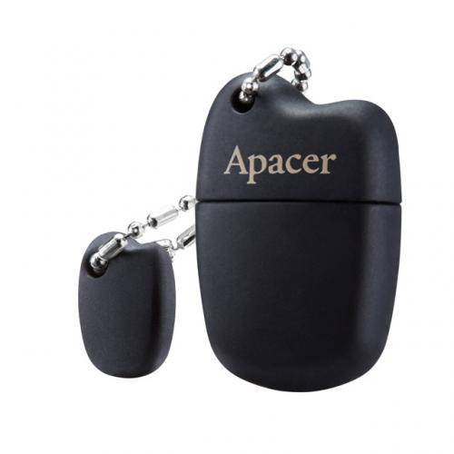 memorie flash usb20 32gb apacer ah118 cu capac si lantisor negru gah118b