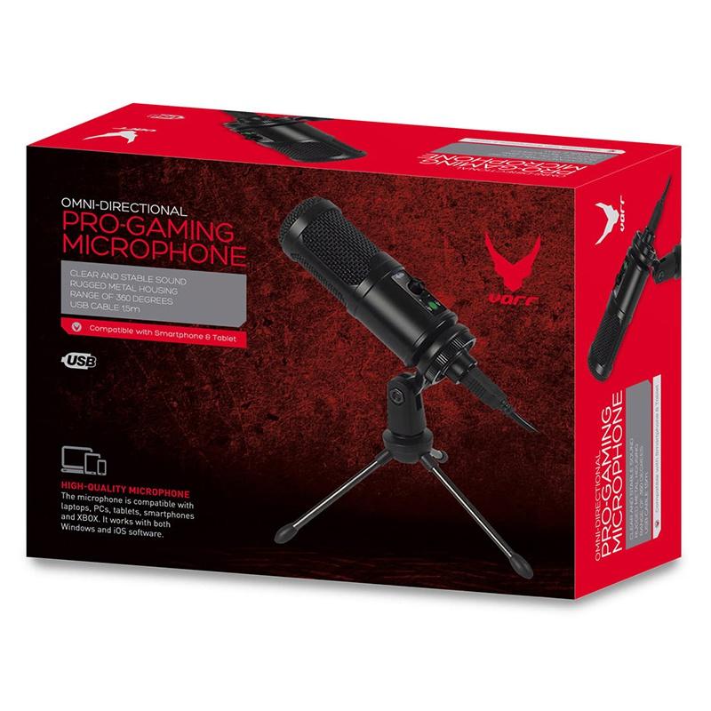 microfon cardioid gaming cu trepied varr vgmtb2 3