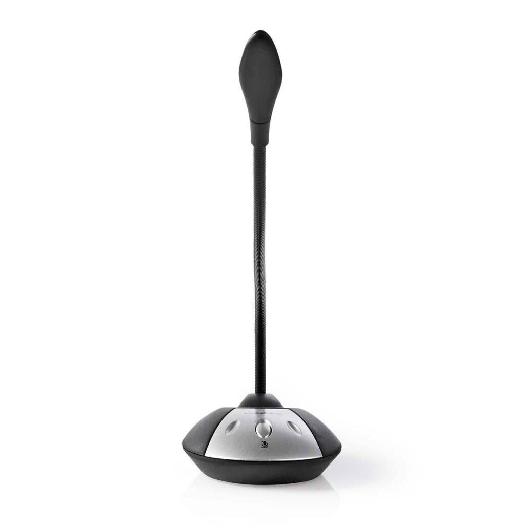 microfon desktop usb negru gri noice cancelling nedis