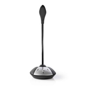 microfon desktop usb negru gri noice cancelling nedis