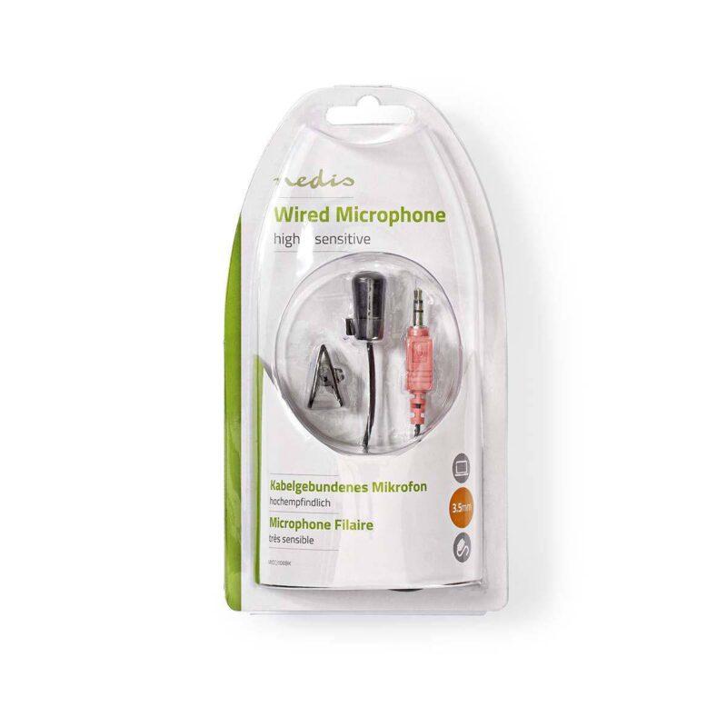 microfon lavaliera cu clip 35 mm jack nedis 5