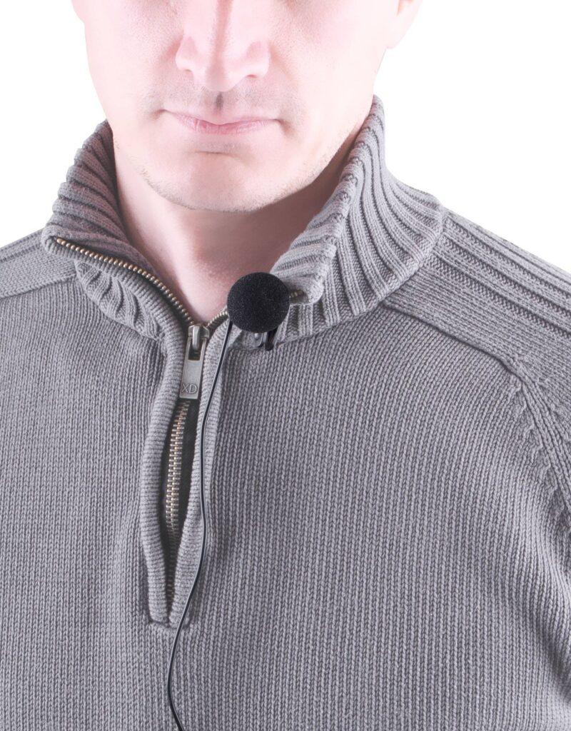 microfon lavaliera wireless cu clip vhf em 408 r trevi 2