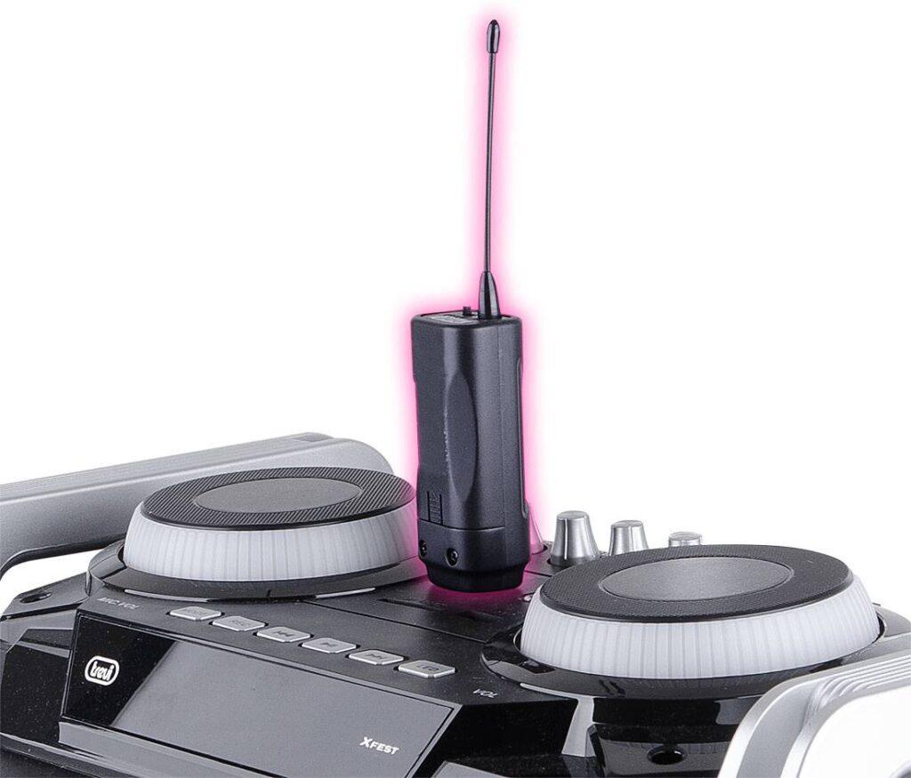 microfon lavaliera wireless cu clip vhf em 408 r trevi 8